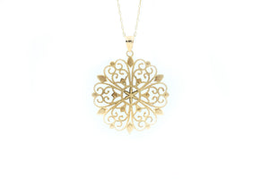 Yellow Gold Filigree Round Star Burst