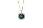 Load image into Gallery viewer, London Blue Topaz Pendant 14k Yellow Gold
