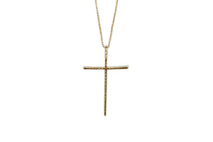 Chocolate Diamond Cross Pendant Necklace