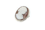 Load image into Gallery viewer, Victorian Lady in White Dark Back Cameo
