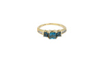 Load image into Gallery viewer, Princess Cut London Blue Topaz with Diamonds
