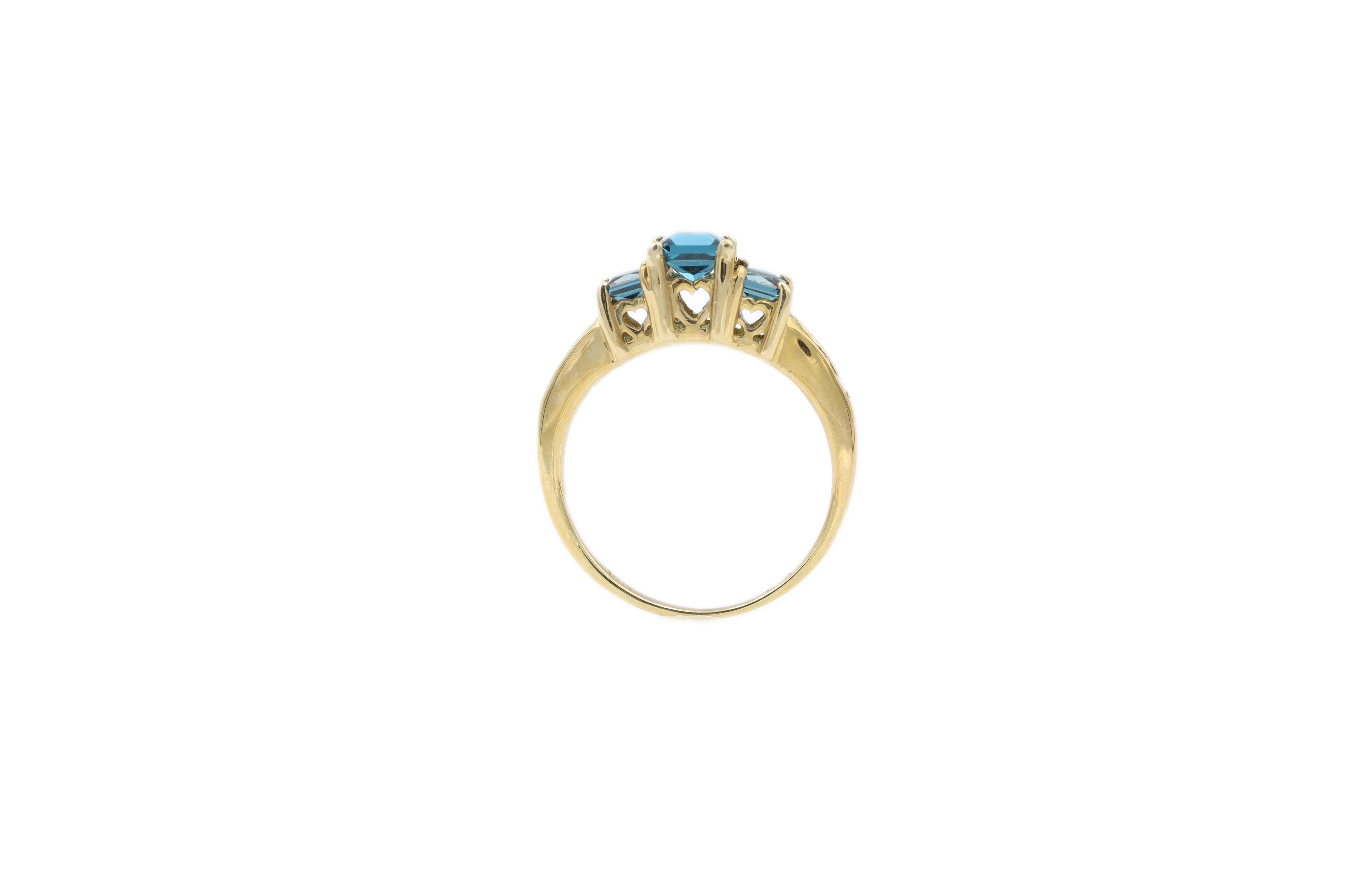 Princess Cut London Blue Topaz with Diamonds