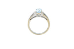 Load image into Gallery viewer, Sky Blue Topaz Ring with Diamonds 14k Yellow Gold
