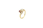 Load image into Gallery viewer, Pear Diamond and Pear Ruby Ring
