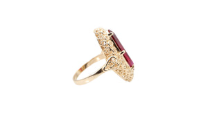 Marquee Ruby 14k Yellow Gold Ring