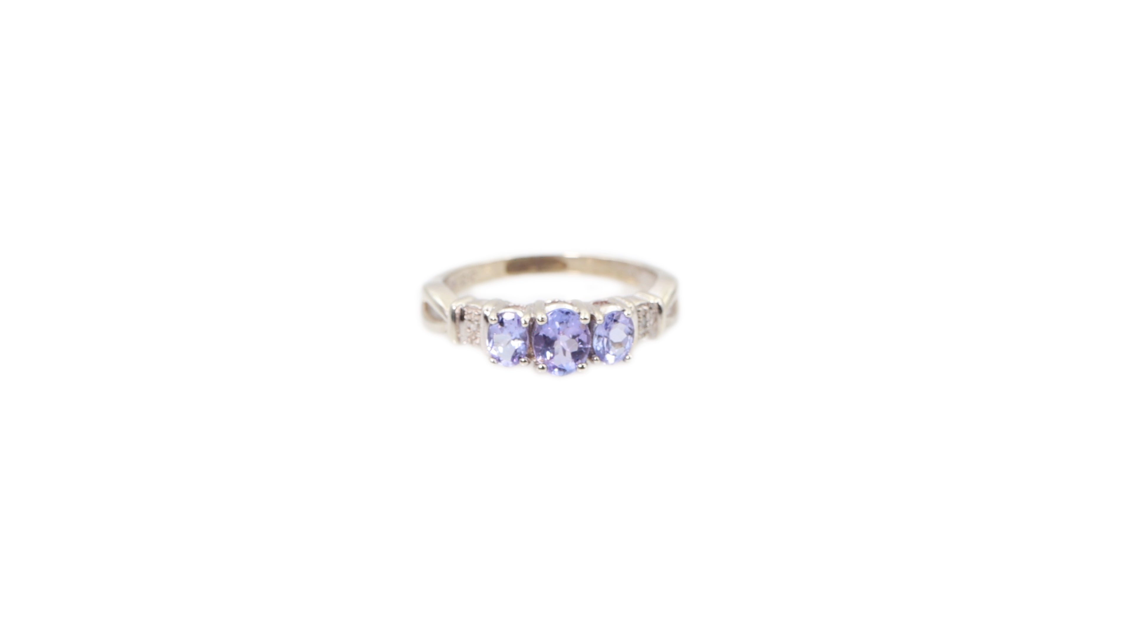 Tanzanite and Diamond 10k Gold Ring