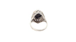 Load image into Gallery viewer, Black Onyx with Diamond Shield in 18k White Gold
