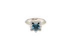 Load image into Gallery viewer, London Blue Topaz Flora Design 14k White Gold
