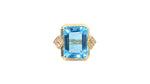 Load image into Gallery viewer, Blue Topaz and Diamond Ring in 14k Gold
