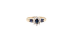 Load image into Gallery viewer, Oval Sapphire and Diamond Ring in 10k Yellow Gold
