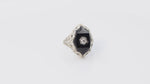 Load and play video in Gallery viewer, Black Onyx with Diamond Shield in 18k White Gold
