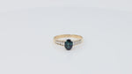 Load and play video in Gallery viewer, Oval Sapphire and Diamond Ring in 14k Yellow Gold
