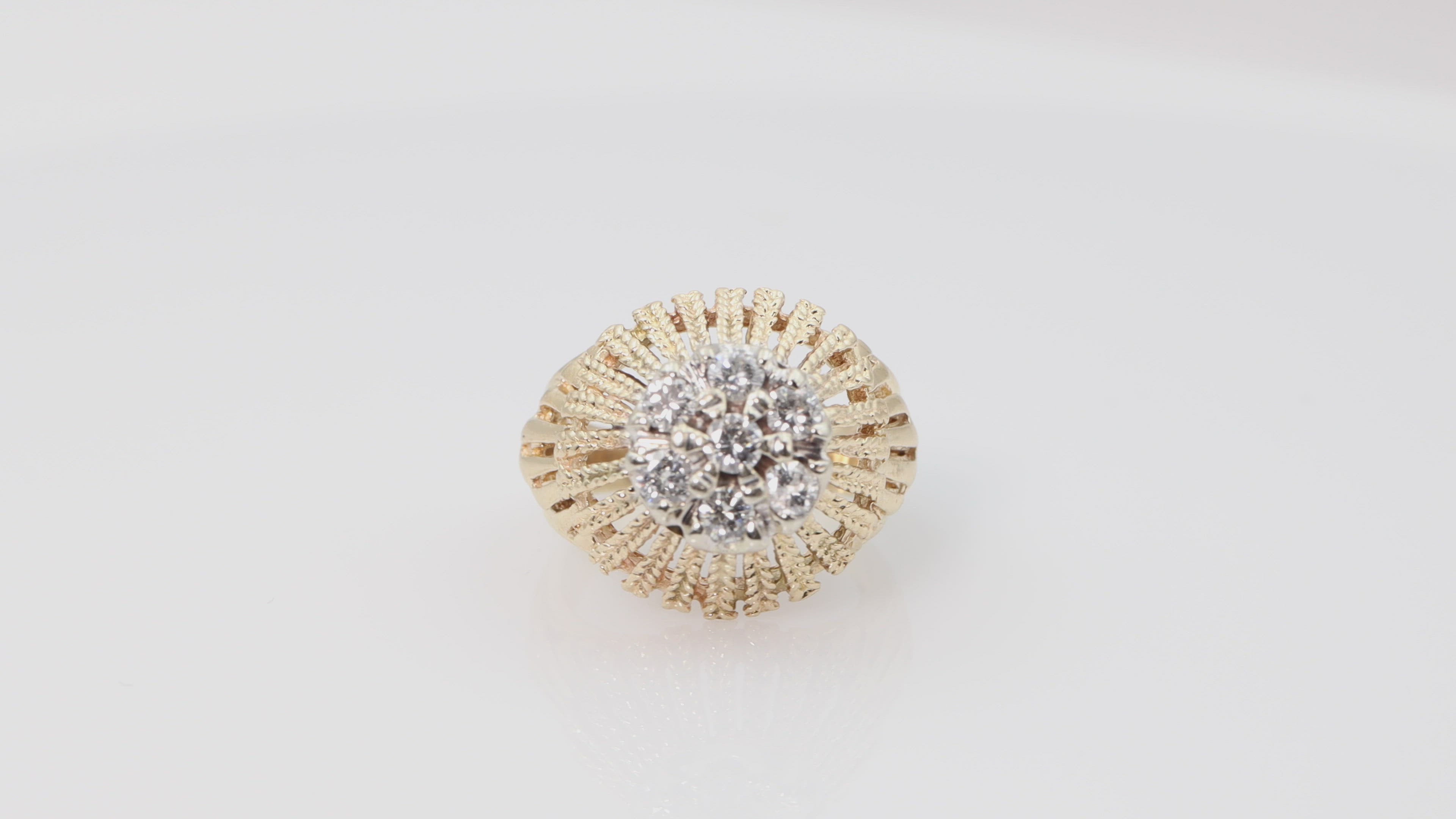 7 Stone Diamond Starburst Ring