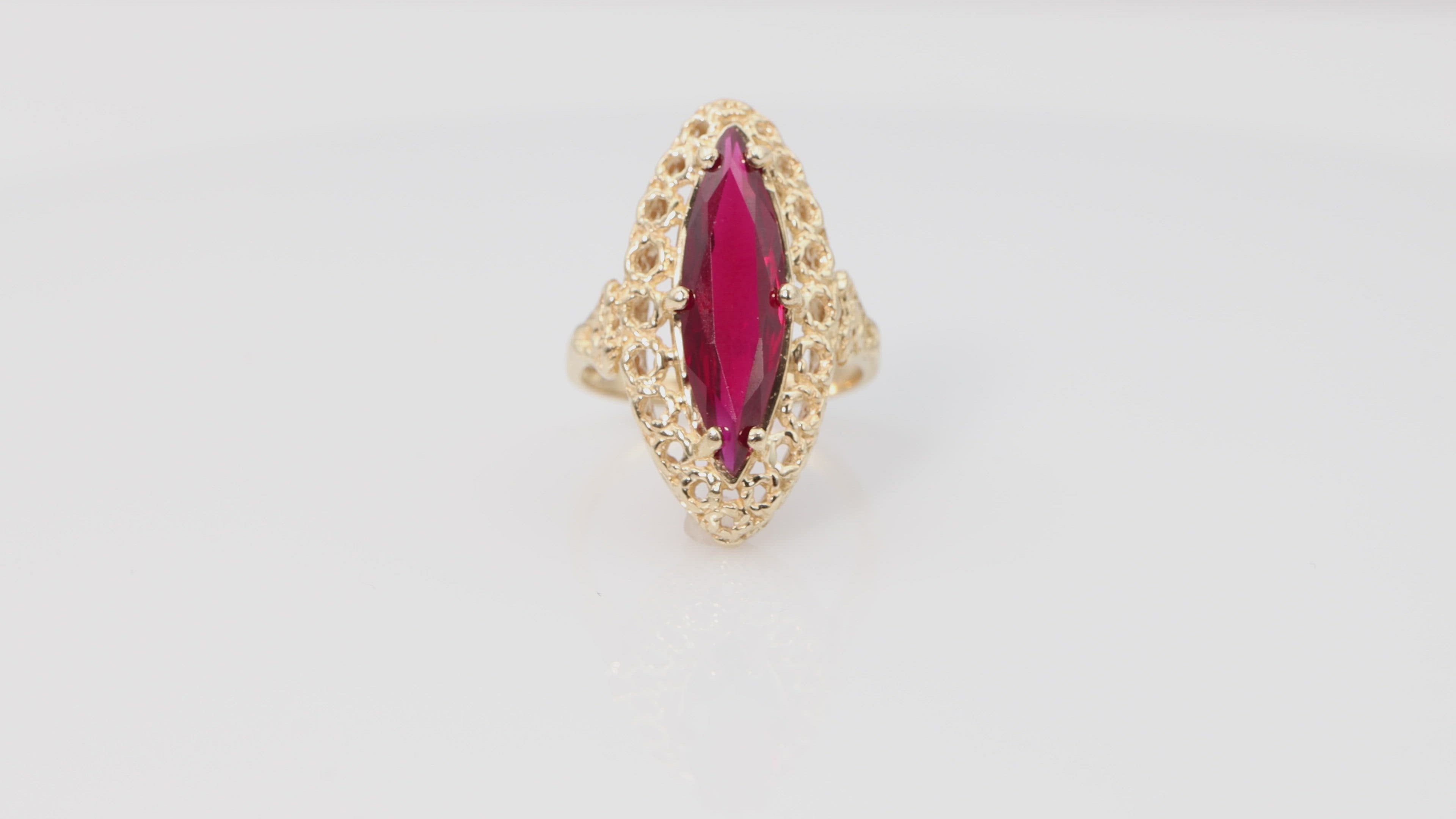 Marquee Ruby 14k Yellow Gold Ring