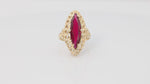 Load and play video in Gallery viewer, Marquee Ruby 14k Yellow Gold Ring
