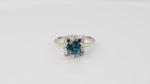 Load and play video in Gallery viewer, London Blue Topaz Flora Design 14k White Gold
