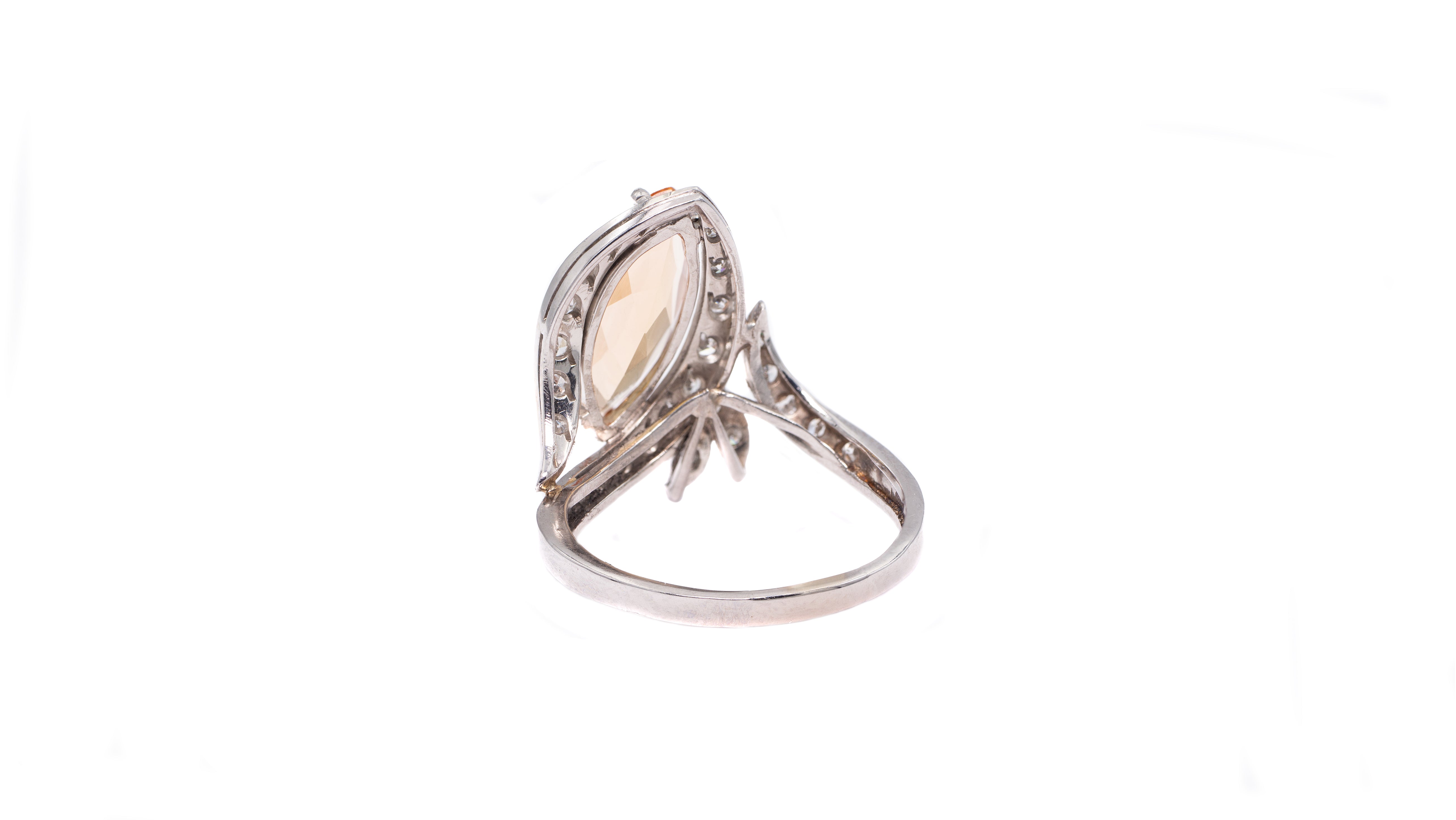 Vintage Platinum Imperial Topaz Ring