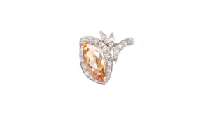 Vintage Platinum Imperial Topaz Ring