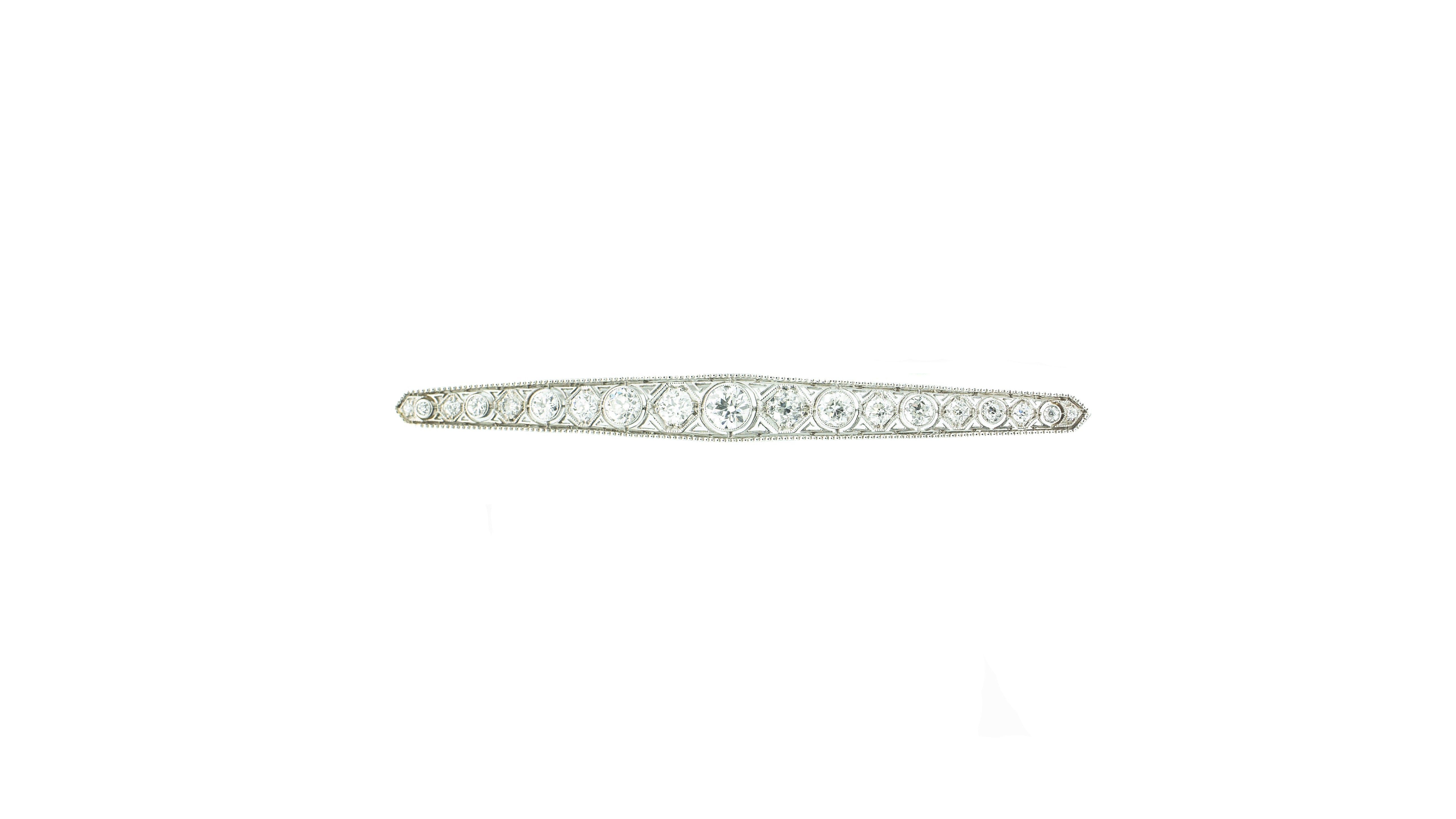 1930s Tiffany & Co. Platinum Edge Bar Pin