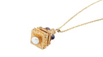 Load image into Gallery viewer, Gold Pyramid Fob Pendant Necklace
