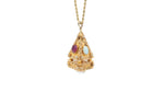 Load image into Gallery viewer, Gold Pyramid Fob Pendant Necklace
