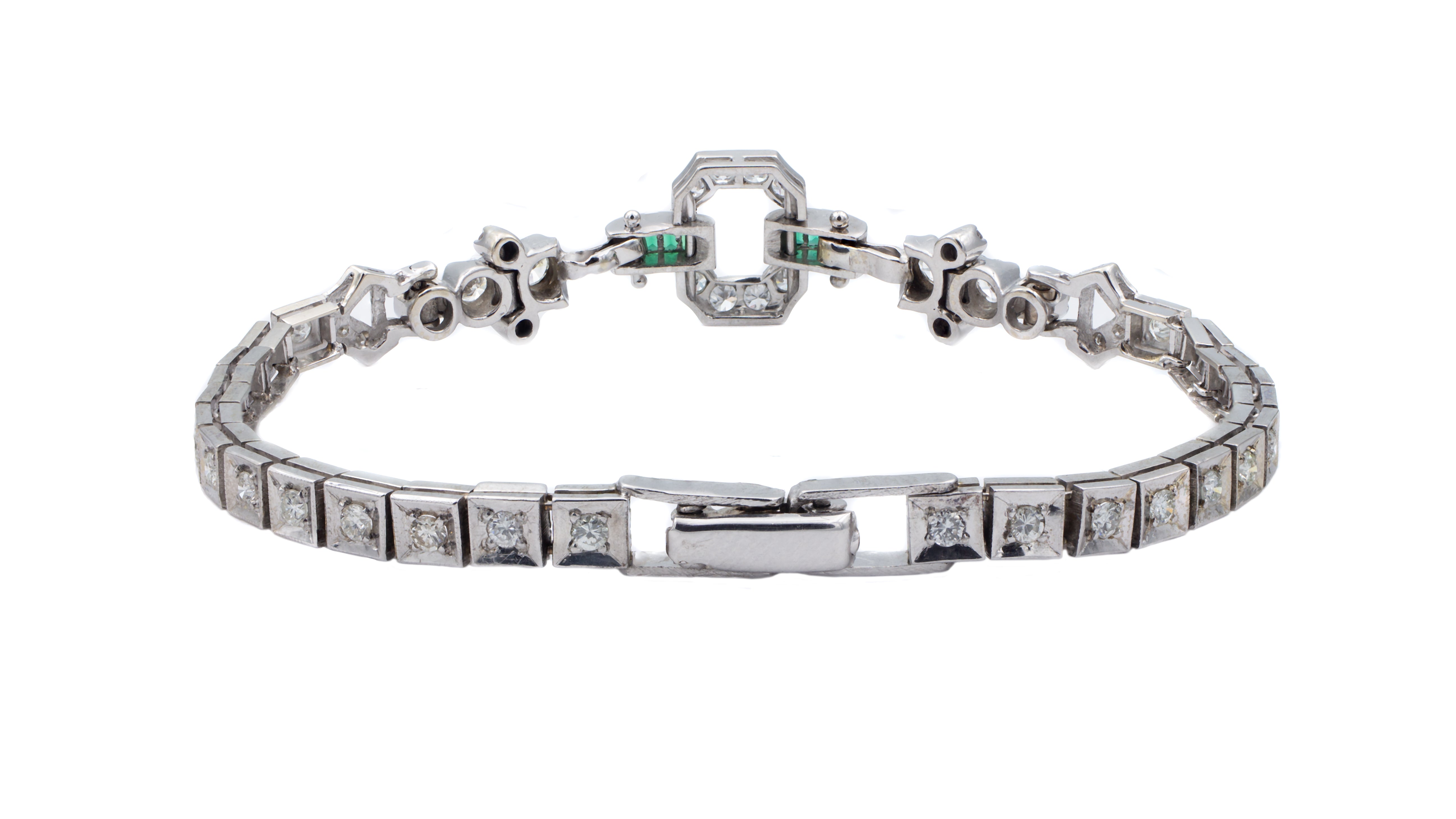 Vintage Platinum and White Gold Diamond Bracelet