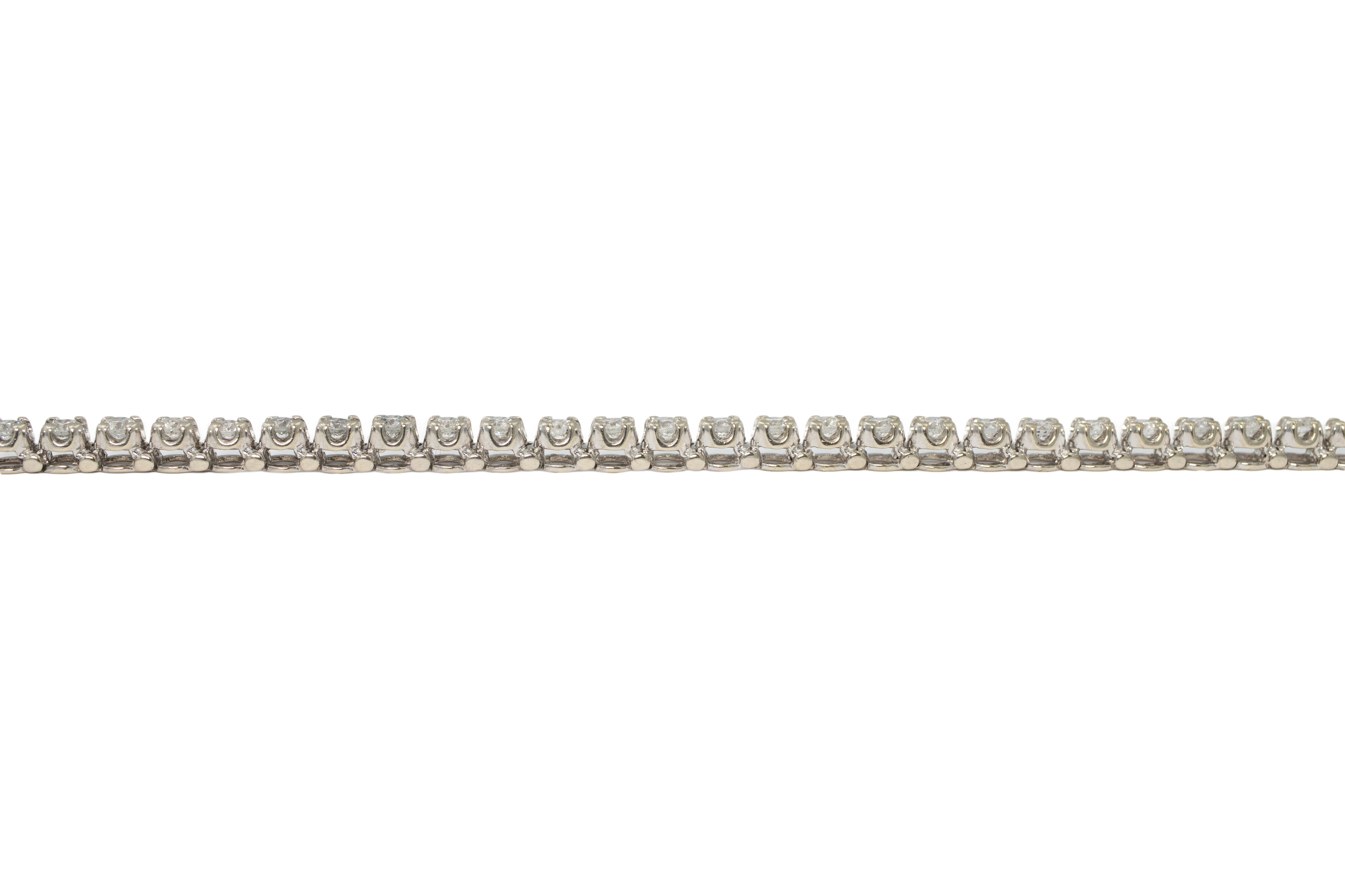 Prong Set Diamond Tennis Bracelet in White Gold