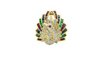 Load image into Gallery viewer, Ruby, Sapphire, Emerald and Diamond Peacock Ring/Pendant
