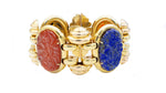 Load image into Gallery viewer, Italian Lapis and Carnelian Link Bracelet
