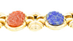 Load image into Gallery viewer, Italian Lapis and Carnelian Link Bracelet
