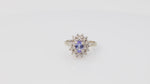 Load and play video in Gallery viewer, Oval Tanzanite and Diamond Ring in 14k Gold
