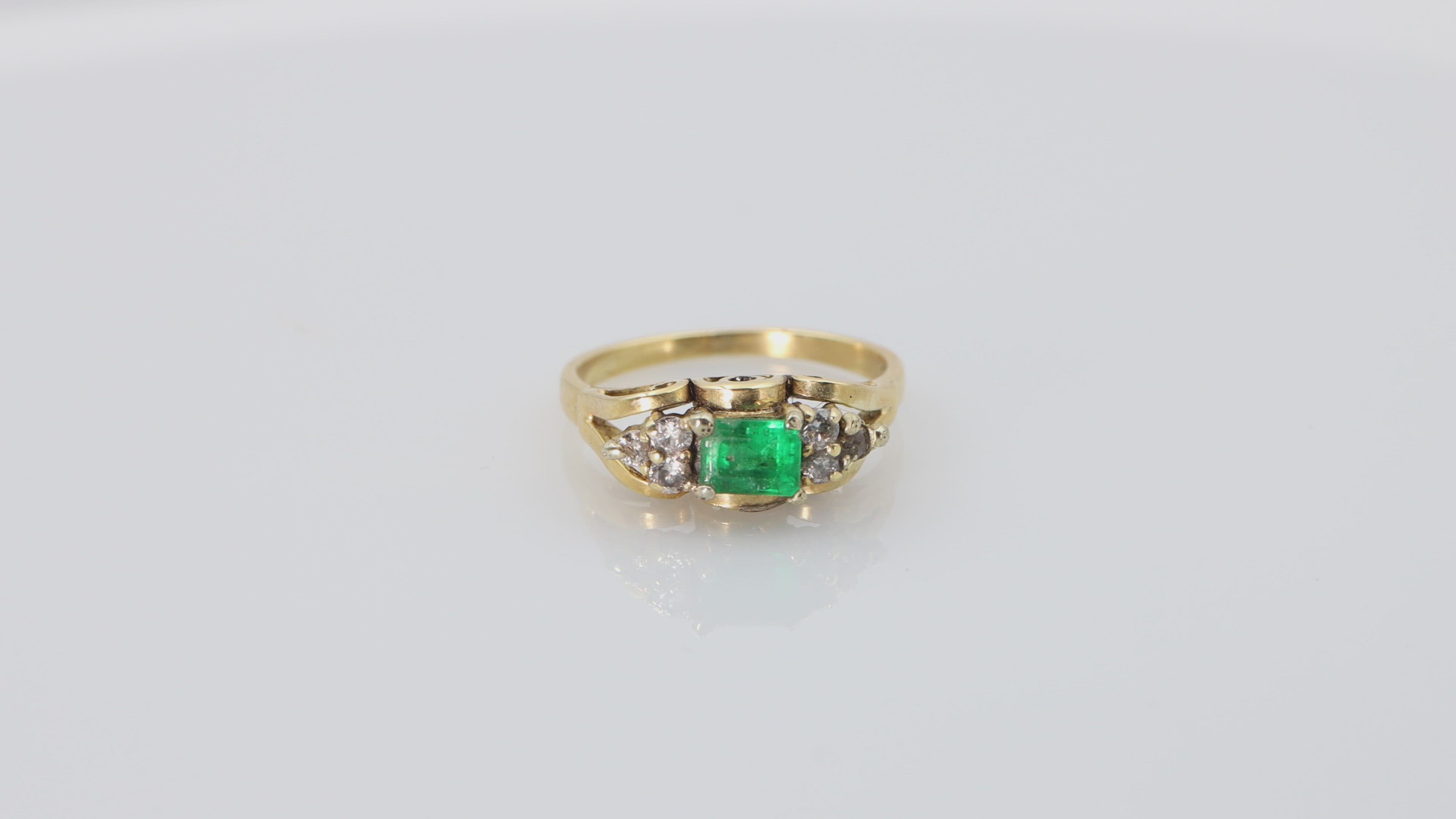 Emerald and Diamond Ring