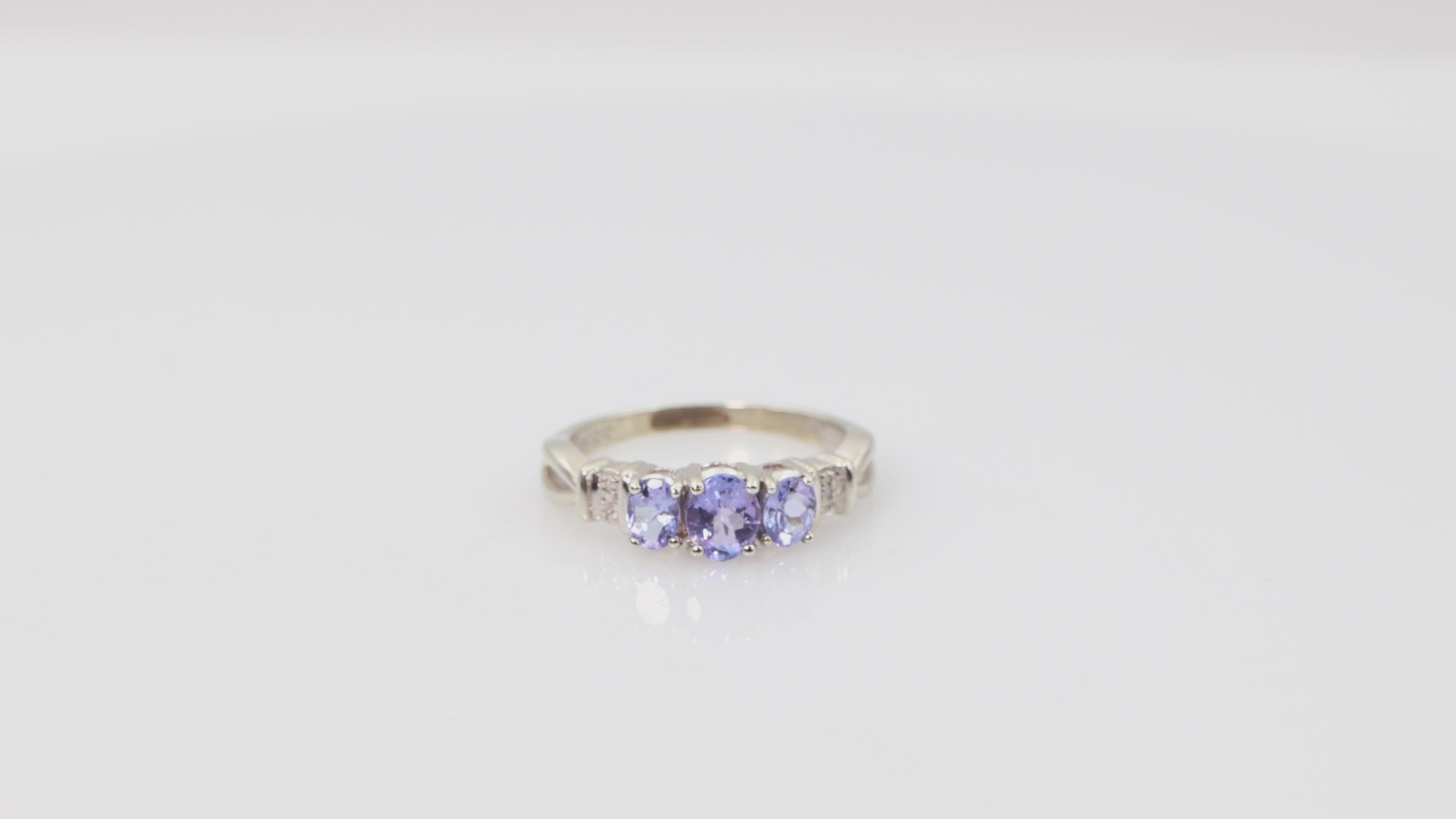 Tanzanite and Diamond 10k Gold Ring